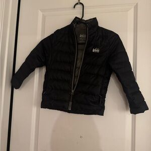 REI Kids Black Reversible Puffer Jacket  Size xxs 4-5